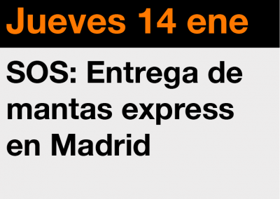 SOS: Entrega de mantas express en Madrid
